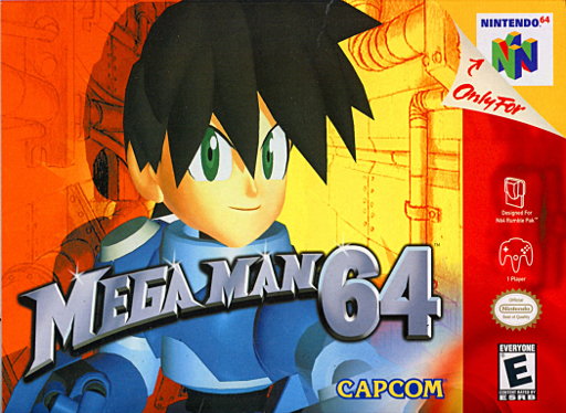 Mega Man 64 box art for Nintendo 64